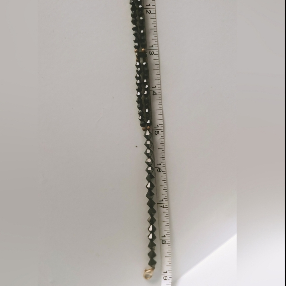 BOGO FREE! Jet Black Crystal Beaded Necklace | Handmade - Picture 3 of 5